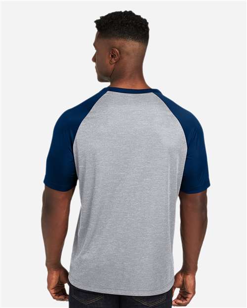Unisex Zone Colorblock Raglan T-Shirt - Athletic Heather/ Sport Dark Navy