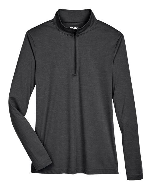 Women's Zone Sonic Heather Performance Quarter-Zip Pullover - Black Heather