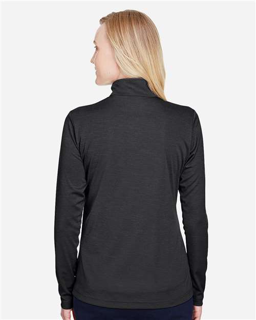 Women's Zone Sonic Heather Performance Quarter-Zip Pullover - Black Heather