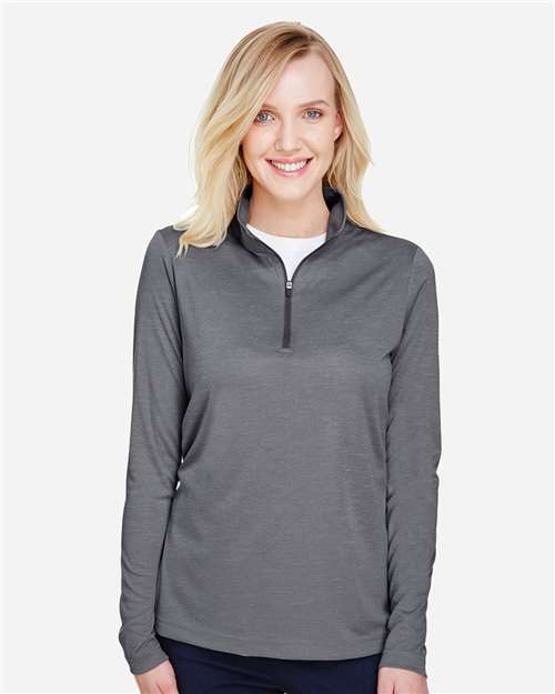 Women's Zone Sonic Heather Performance Quarter-Zip Pullover - Dark Grey Heather