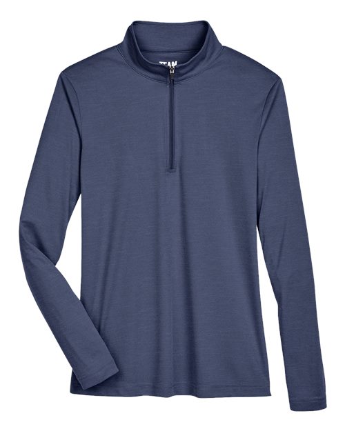 Women's Zone Sonic Heather Performance Quarter-Zip Pullover - Sport Dark Navy Heather