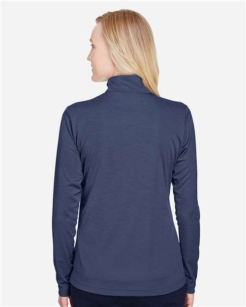 Women's Zone Sonic Heather Performance Quarter-Zip Pullover - Sport Dark Navy Heather