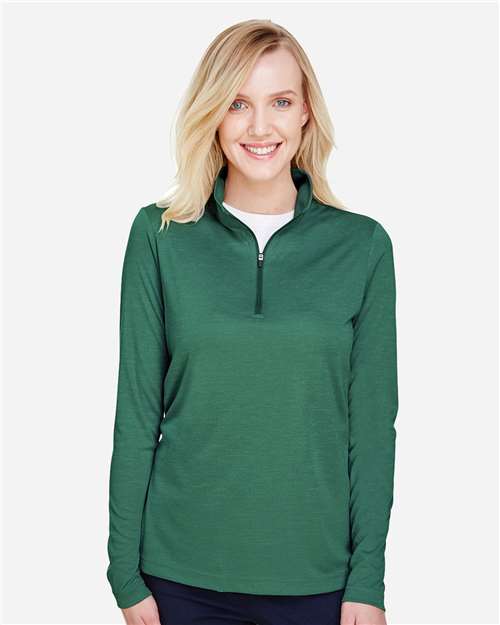 Women's Zone Sonic Heather Performance Quarter-Zip Pullover - Sport Forest Heather
