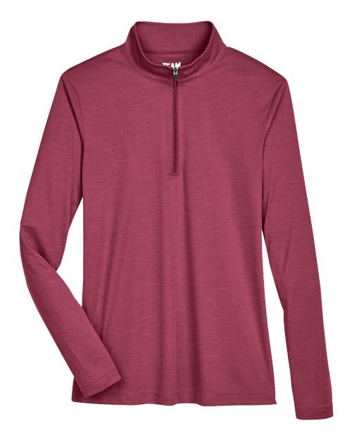 Women's Zone Sonic Heather Performance Quarter-Zip Pullover - Sport Maroon Heather