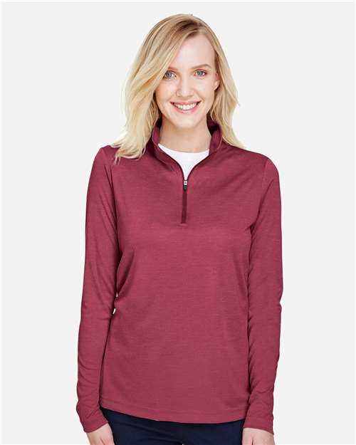Women's Zone Sonic Heather Performance Quarter-Zip Pullover - Sport Maroon Heather
