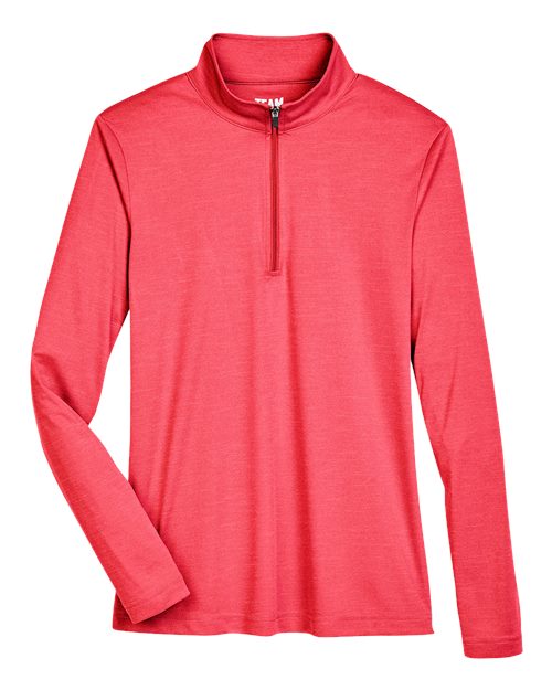 Women's Zone Sonic Heather Performance Quarter-Zip Pullover - Sport Red Heather
