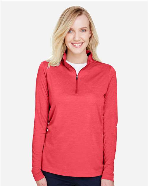 Women's Zone Sonic Heather Performance Quarter-Zip Pullover - Sport Red Heather