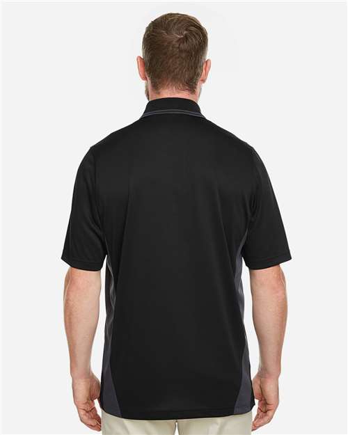 Men's Flash Snag Protection Plus IL Colorblock Polo - Black/ Dark Charcoal