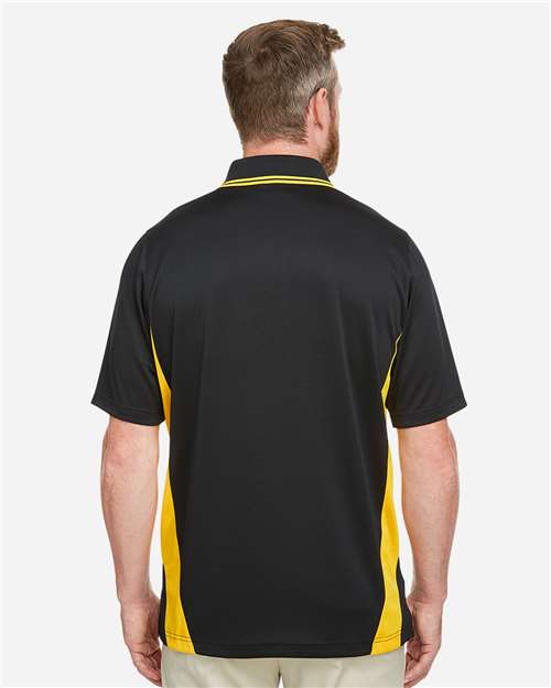 Men's Flash Snag Protection Plus IL Colorblock Polo - Black/ Sunray Yellow