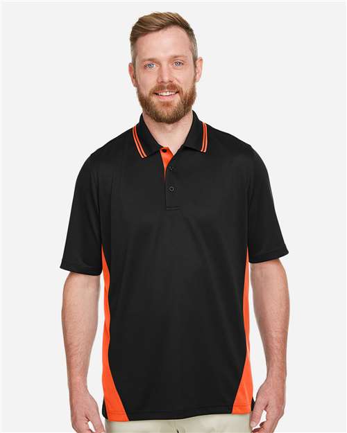 Men's Flash Snag Protection Plus IL Colorblock Polo - Black/ Team Orange