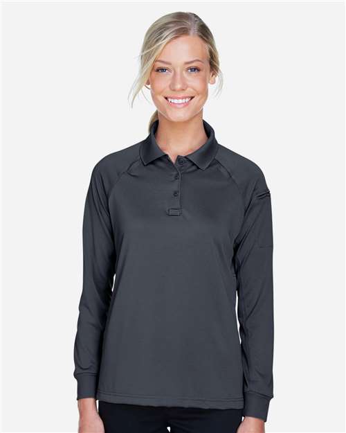 Women's Advantage Long Sleeve Tactical Polo - Dark Charcoal