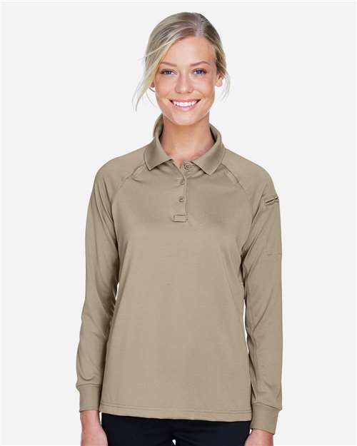 Women's Advantage Long Sleeve Tactical Polo - Desert Khaki