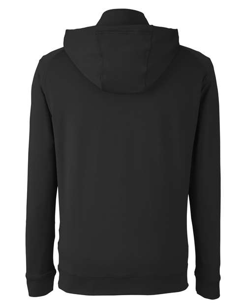 Unisex Vandyke Quarter-Zip Hooded Pullover - Black/ Black