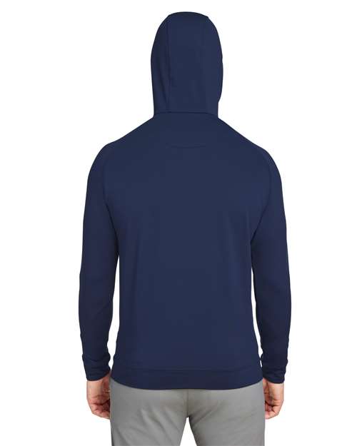 Unisex Vandyke Quarter-Zip Hooded Pullover - Navy/ Navy