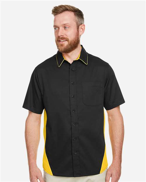 Men's Flash IL Colorblock Shirt - Black/ Sunray Yellow