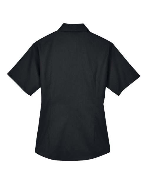 Women's Easy Blend™ Short Sleeve Twill Dress Shirt with Stain-Release - Black