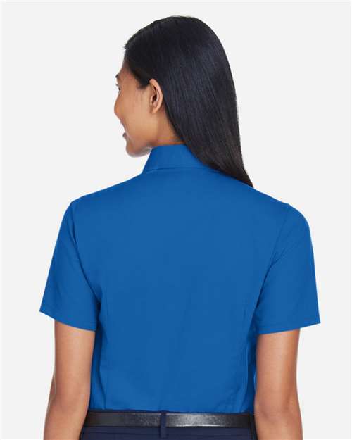 Women's Easy Blend™ Short Sleeve Twill Dress Shirt with Stain-Release - French Blue