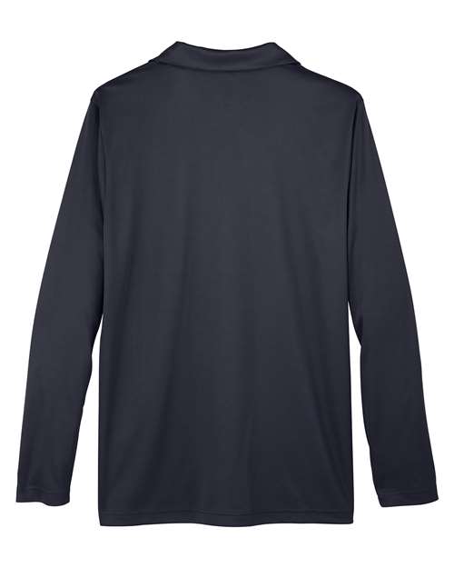 Men's Zone Performance Long Sleeve Polo - Black
