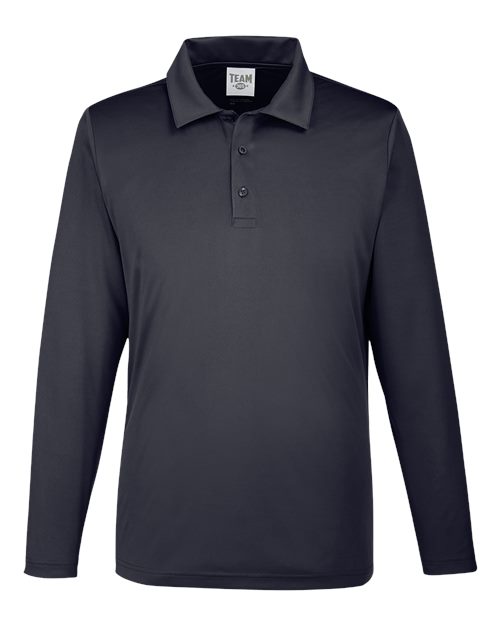 Men's Zone Performance Long Sleeve Polo - Black