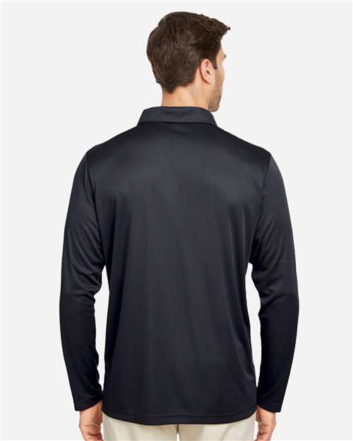 Men's Zone Performance Long Sleeve Polo - Black