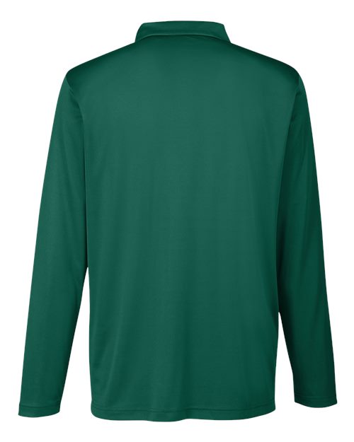 Men's Zone Performance Long Sleeve Polo - Sport Forest