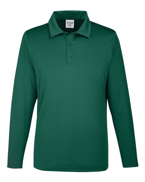 Men's Zone Performance Long Sleeve Polo - Sport Forest