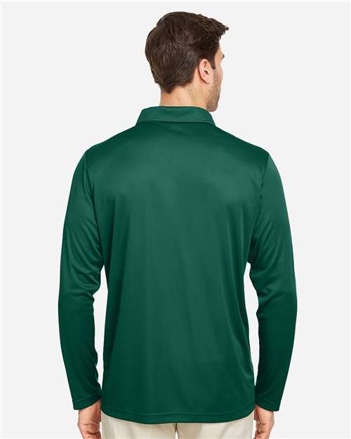 Men's Zone Performance Long Sleeve Polo - Sport Forest