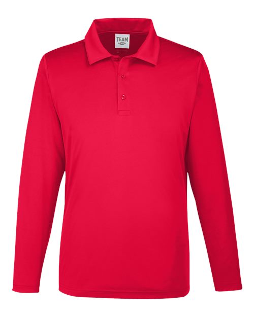 Men's Zone Performance Long Sleeve Polo - Sport Red