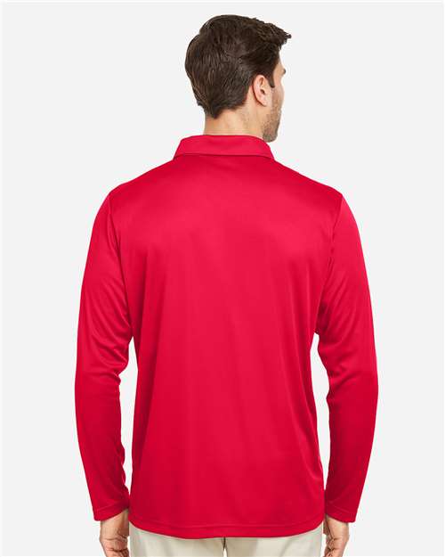 Men's Zone Performance Long Sleeve Polo - Sport Red