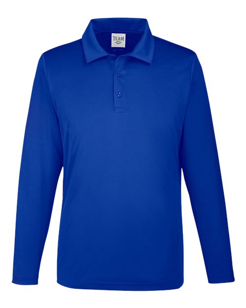 Men's Zone Performance Long Sleeve Polo - Sport Royal