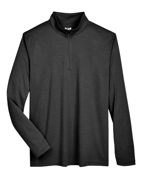 Men's Zone Sonic Heather Performance Quarter-Zip Pullover - Black Heather