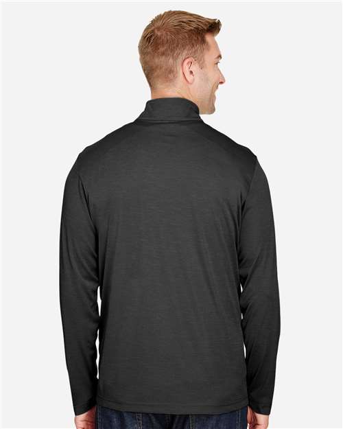 Men's Zone Sonic Heather Performance Quarter-Zip Pullover - Black Heather