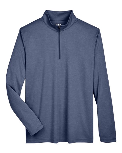 Men's Zone Sonic Heather Performance Quarter-Zip Pullover - Sport Dark Navy Heather