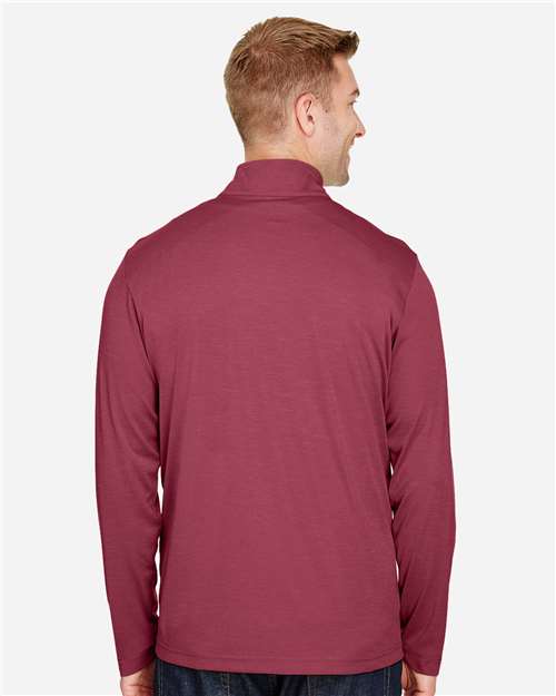 Men's Zone Sonic Heather Performance Quarter-Zip Pullover - Sport Maroon Heather