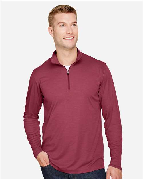 Men's Zone Sonic Heather Performance Quarter-Zip Pullover - Sport Maroon Heather