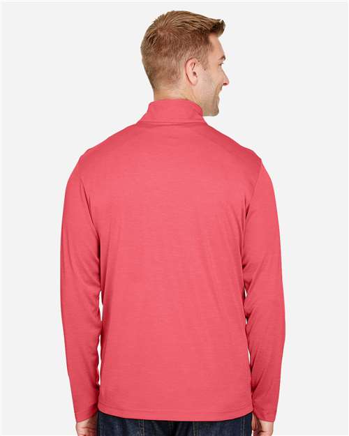 Men's Zone Sonic Heather Performance Quarter-Zip Pullover - Sport Red Heather