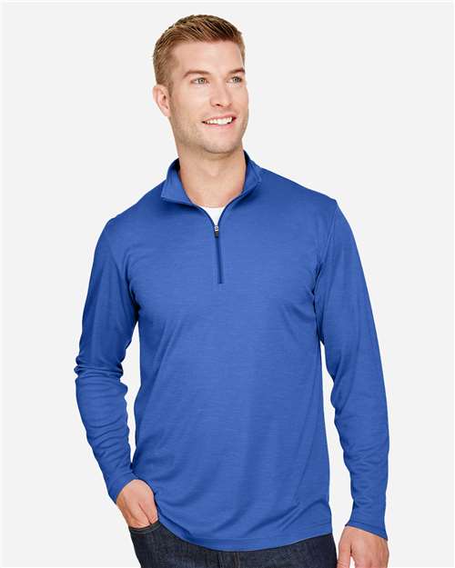 Men's Zone Sonic Heather Performance Quarter-Zip Pullover - Sport Royal Heather