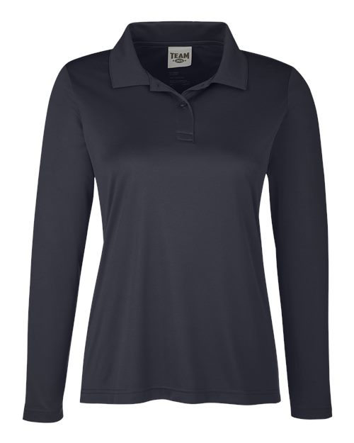Women's Zone Performance Long Sleeve Polo - Black