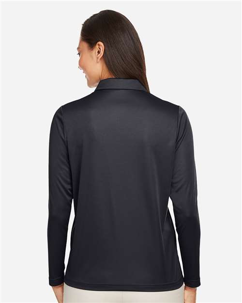 Women's Zone Performance Long Sleeve Polo - Black