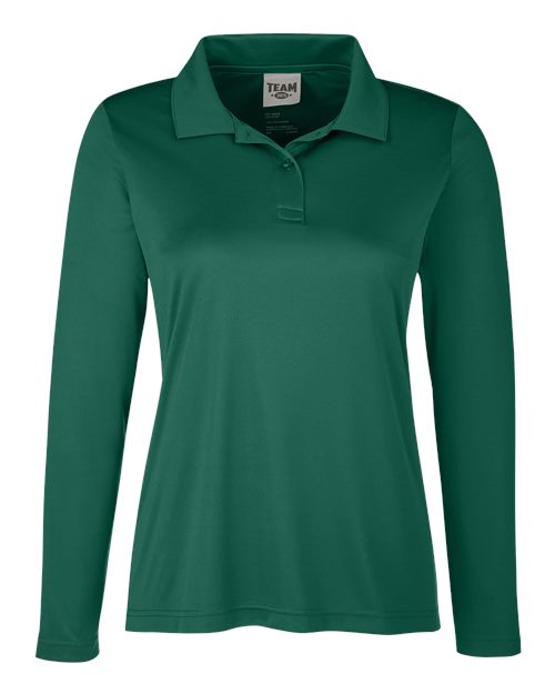 Women's Zone Performance Long Sleeve Polo - Sport Forest