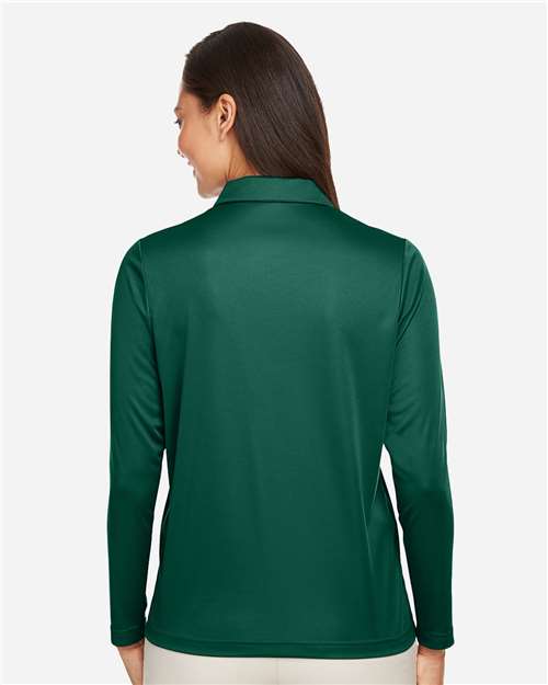 Women's Zone Performance Long Sleeve Polo - Sport Forest