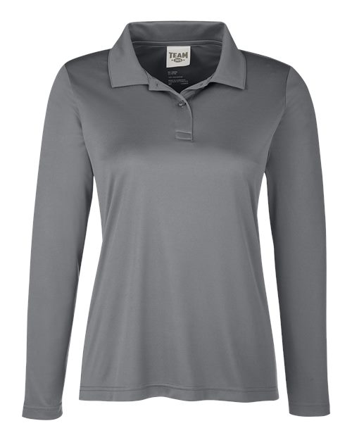 Women's Zone Performance Long Sleeve Polo - Sport Graphite