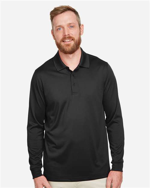Men's Advantage Snag Protection Plus IL Long Sleeve Polo - Black