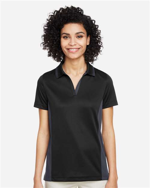 Women's Flash Snag Protection Plus IL Colorblock Polo - Black/ Dark Charcoal