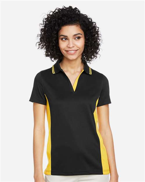 Women's Flash Snag Protection Plus IL Colorblock Polo - Black/ Sunray Yellow