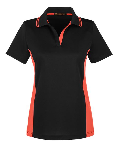 Women's Flash Snag Protection Plus IL Colorblock Polo - Black/ Team Orange