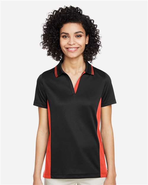 Women's Flash Snag Protection Plus IL Colorblock Polo - Black/ Team Orange