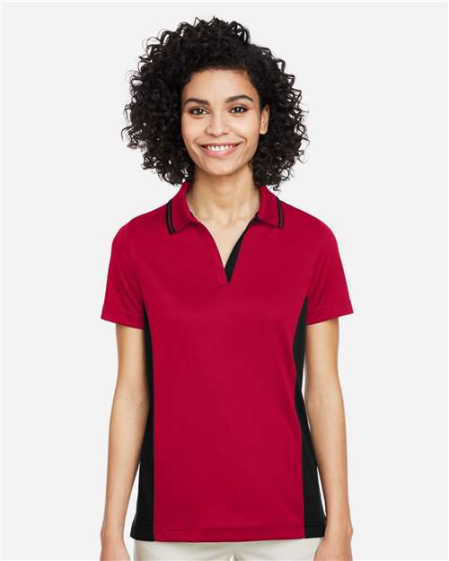 Women's Flash Snag Protection Plus IL Colorblock Polo - Red/ Black