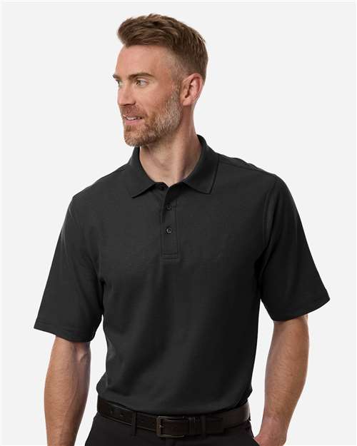Men's Tall Maverick CVC Pique Polo - Black