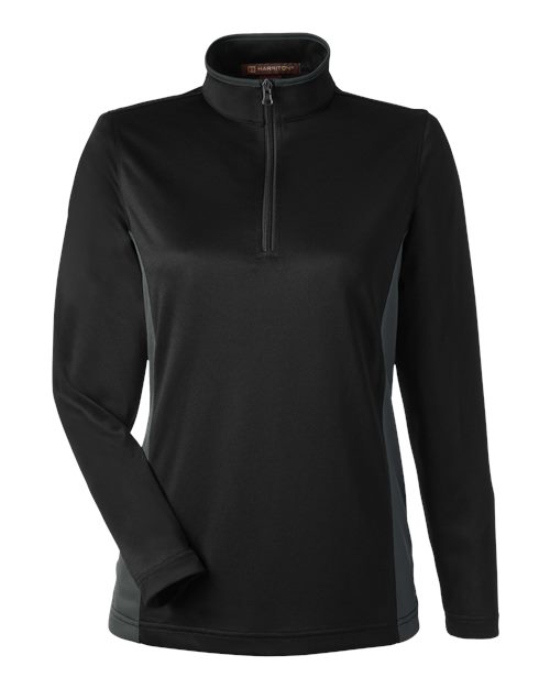 Women's Flash Snag Protection Plus IL Colorblock Quarter-Zip Pullover - Black/ Dark Charcoal